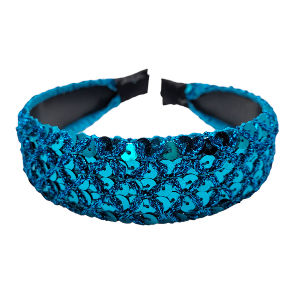 Turquoise Sequin Headband-Accessories-louisgeorgeboutique-LouisGeorge Boutique, Women’s Fashion Boutique Located in Trussville, Alabama