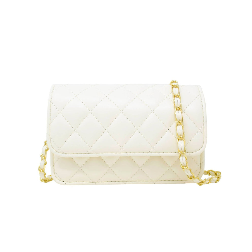 Classic Quilted Bag - White-Handbags-Tiny Treats and ZOMI GEMS-LouisGeorge Boutique, Women’s Fashion Boutique Located in Trussville, Alabama