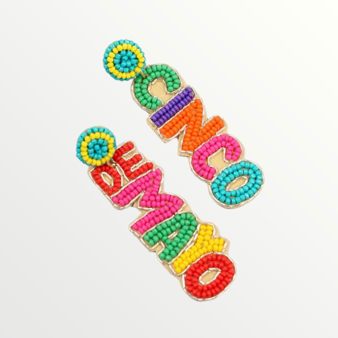 Cinco De Mayo Beaded Earring-Earrings-Caroline Hill-LouisGeorge Boutique, Women’s Fashion Boutique Located in Trussville, Alabama