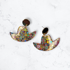 Confetti Cowboy Acrylic Earrings-Earrings-LouisGeorge Boutique-LouisGeorge Boutique, Women’s Fashion Boutique Located in Trussville, Alabama