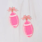 Pink Powderpuff Football Earrings-Earrings-Caroline Hill-LouisGeorge Boutique, Women’s Fashion Boutique Located in Trussville, Alabama