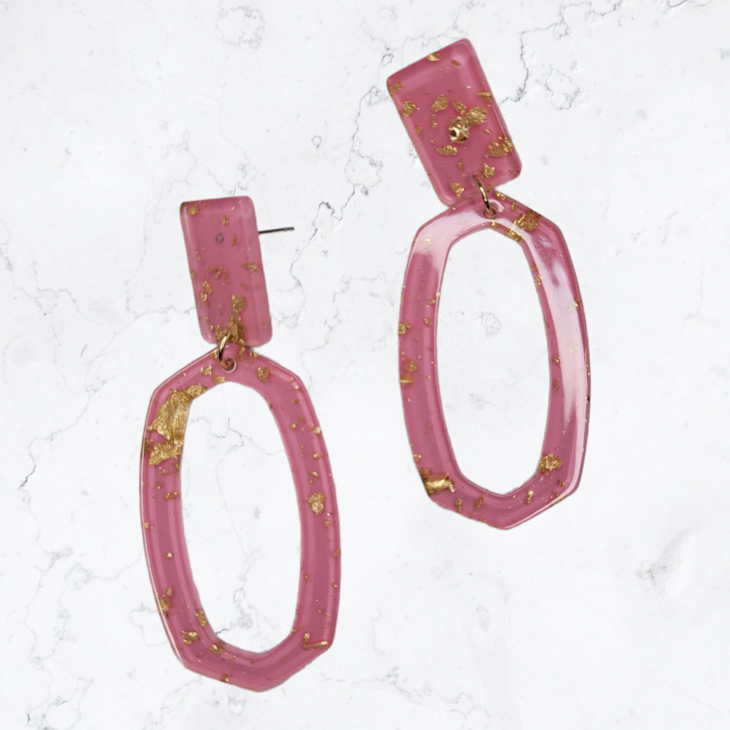 Pink & Gold Earrings-Earrings-louisgeorgeboutique-LouisGeorge Boutique, Women’s Fashion Boutique Located in Trussville, Alabama