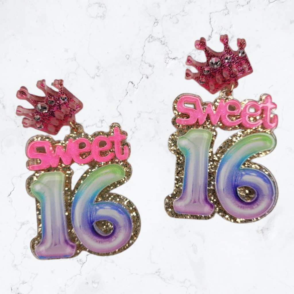 Sweet 16 Sparkle Earrings-Earrings-louisgeorgeboutique-LouisGeorge Boutique, Women’s Fashion Boutique Located in Trussville, Alabama